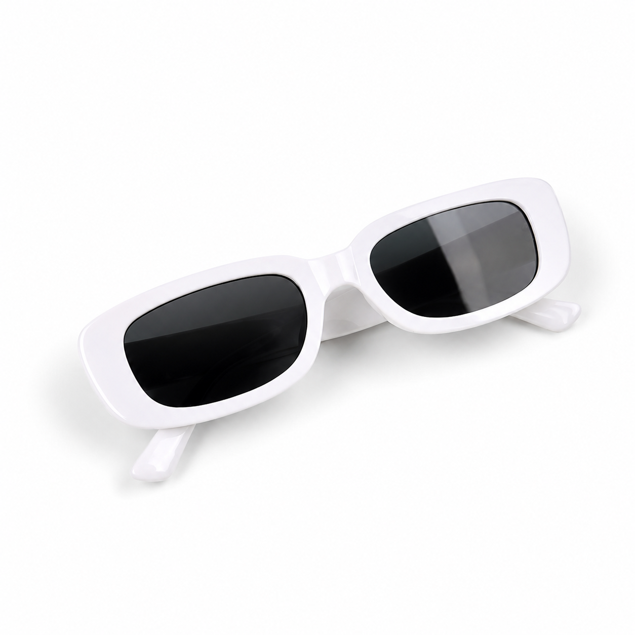 Hayes Rectangular Sunglasses - Blanc
