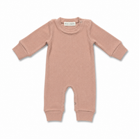 Waffle Knit Romper - Rose