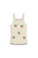 Sweater-Knit Cherry Tank Top