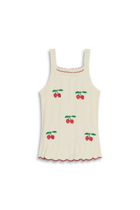 Sweater-Knit Cherry Tank Top