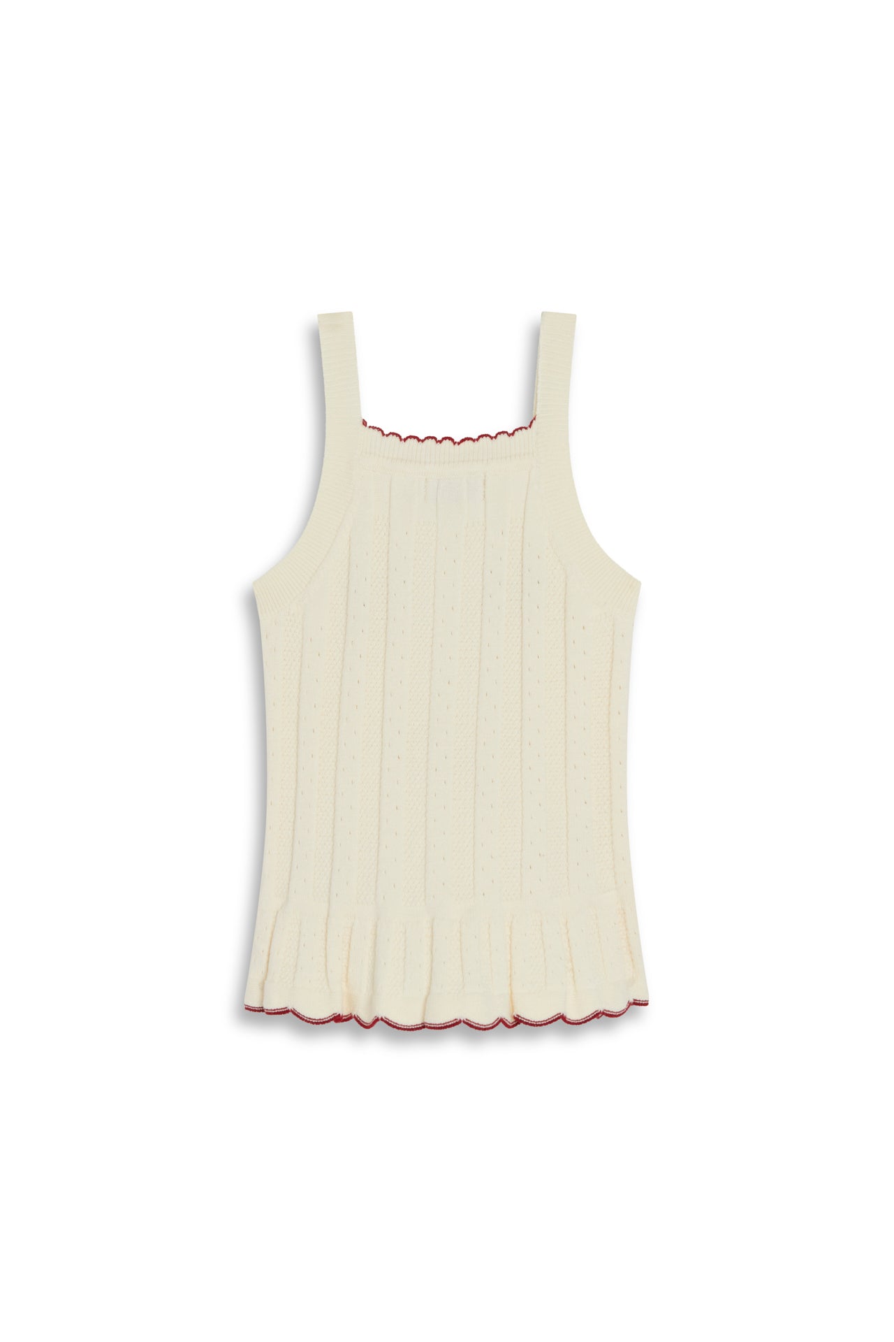 Sweater-Knit Cherry Tank Top