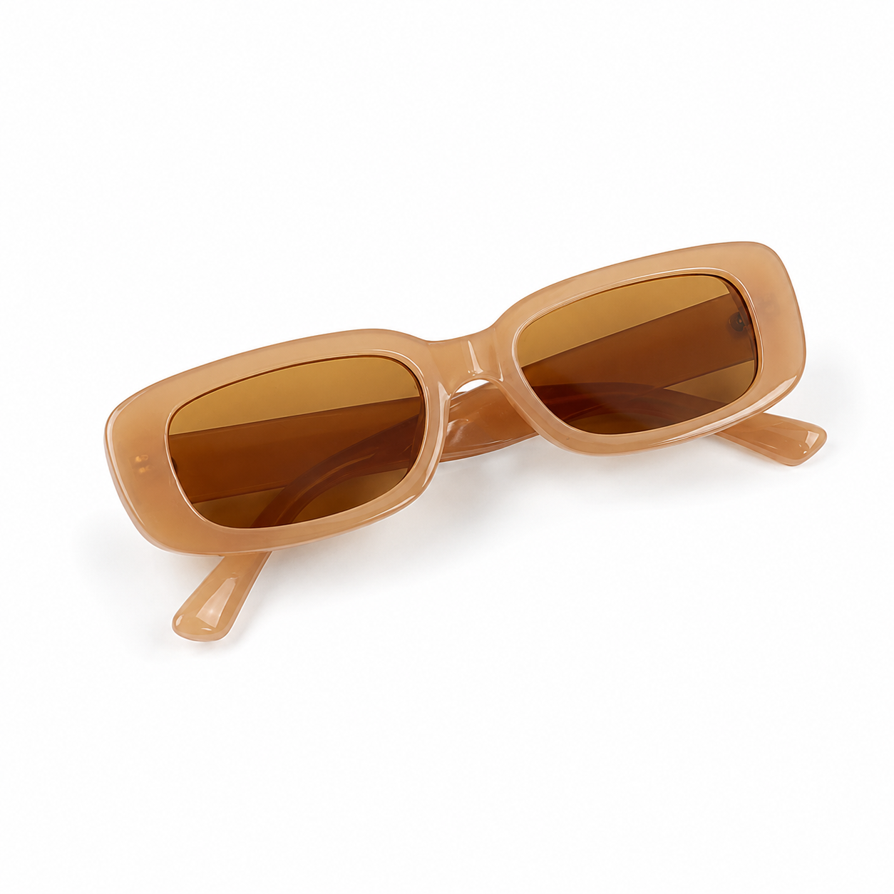 Hayes Rectangular Sunglasses - Peach