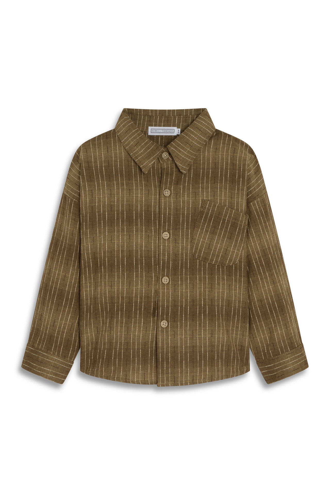 Flowy Olive Button-Down Shirt
