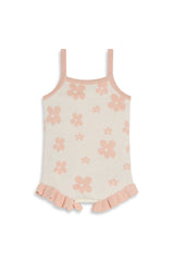 Sweater-Knit Floral Romper