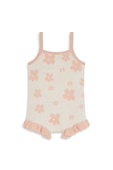 Sweater-Knit Floral Romper