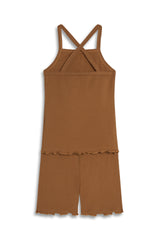 Tank & Short Rib-Knit Set - Sepia