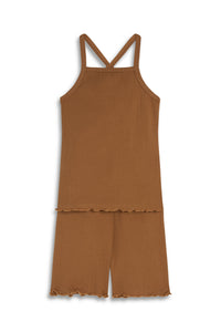 Tank & Short Rib-Knit Set - Sepia